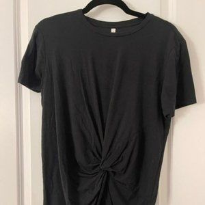 Aritzia Babaton Foundation Knot T-Shirt - Black - Size S